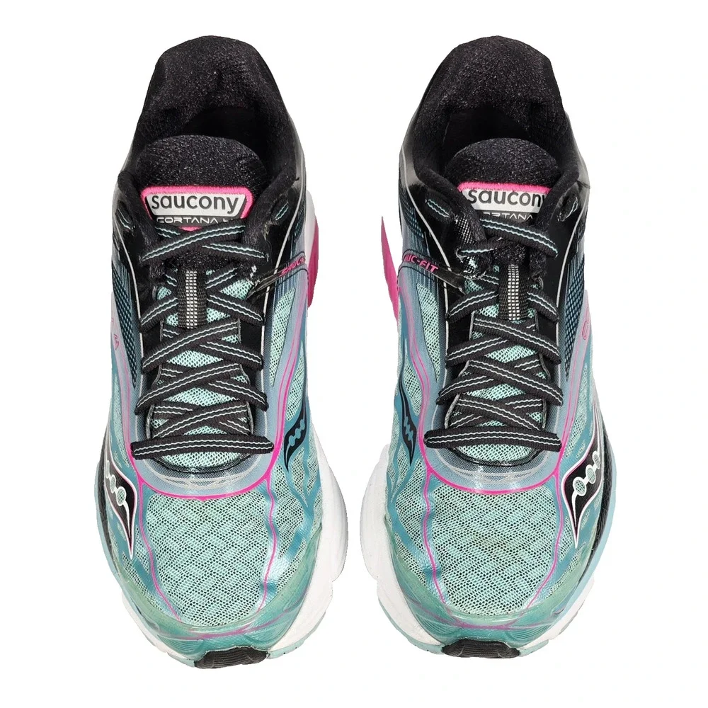 Saucony Women's Cortana 4 Running Shoes Blue Pink Black Size 7.5 S10240-2